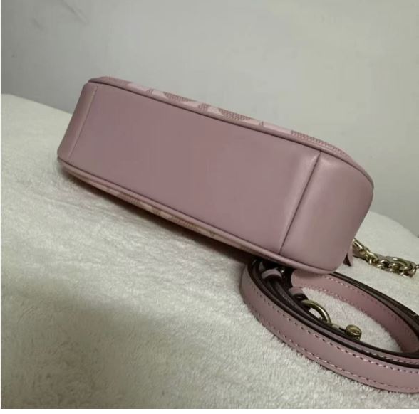 CAL51 COACH Teri Shoulder Bag In signature canvas/Gold/Powder Pink NWT