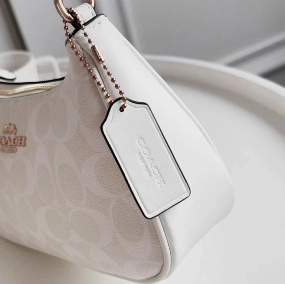NWT COACH Teri 2Way Shoulder Bag Signature Coated Canvas White CA548 New outlet