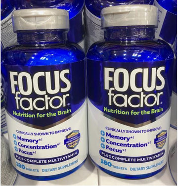 FOCUS Factor Nutrition for the Brain Dietary Supplement 180 Tablets ea (2-Pack)