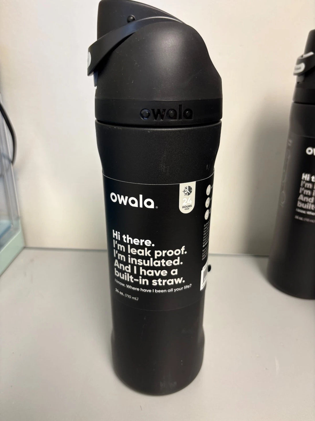 Owala 24 oz Water Bottle Black - Brand New With Slight Blemish Scratch or Dent