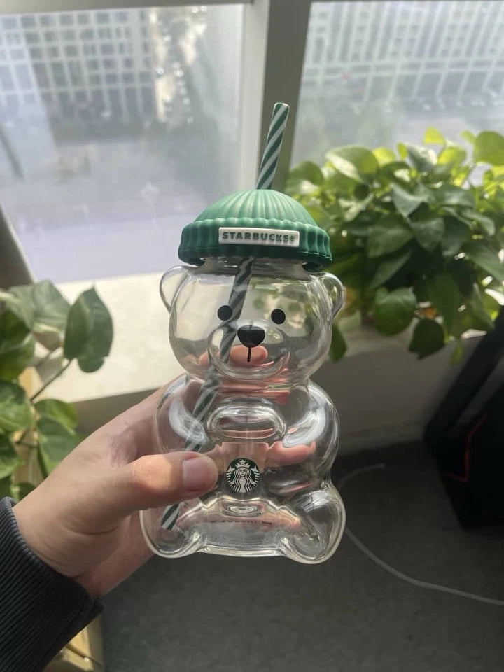Starbucks Bearista Glass Cup Brand New In Box