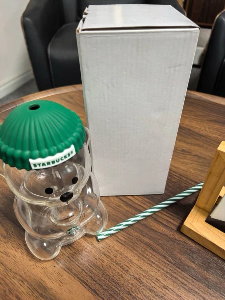 Starbucks Bearista Glass Cup Brand New In Box