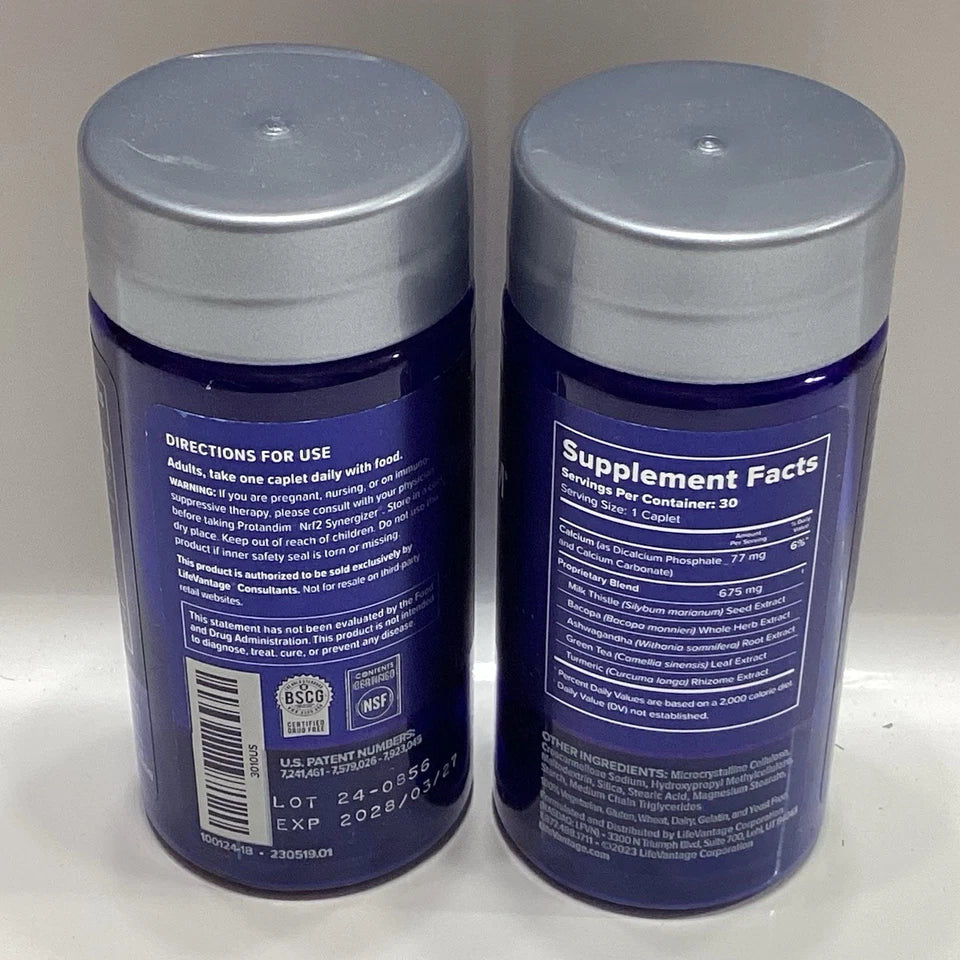 2 NEW LifeVantage Protandim NRF2 Synergizer Supplement Antioxidant 30ct each