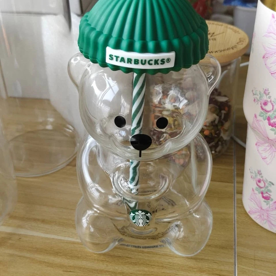 Starbucks Bearista Glass Cup Brand New In Box